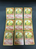 9 Card Lot of Vintage Pokemon Base Set #46 CHARMANDER Trading Cards from Huge Collection
