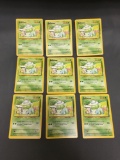 9 Card Lot of Vintage Pokemon Base Set #44 BULBASAUR Trading Cards from Huge Collection