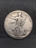 1923-S United States Walking Liberty Silver Half Dollar - 90% Silver Coin from Estate