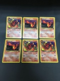 6 Card Lot of Vintage Pokemon Team Rocket #50 CHARMANDER and #32 DARK CHARMELEON Trading Cards
