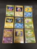9 Card Lot of Vintage Pokemon Japanese Trading Cards from Crazy Collection