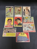 9 Card Lot of Vintage 1950's Topps Baseball Cards from Amazing Collection