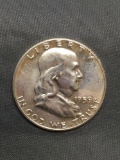 1959 United States Franklin Silver Half Dollar - 90% Silver Coin from Estate