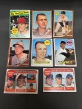9 Card Lot of Vintage 1960's Topps Baseball Cards from Amazing Collection - Rookies Stars and More!