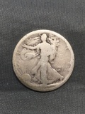 1917-S United States Walking Liberty Silver Half Dollar - 90% Silver Coin from Estate