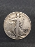 1942 United States Walking Liberty Silver Half Dollar - 90% Silver Coin from Estate
