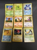 9 Card Lot of Vintage Base Set Shadowless Pokemon Cards from Huge Collector's Hoard