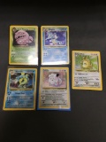5 Card Lot of Vintage Pokemon Holofoil Rare Trading Cards from a Collection Find!