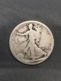 1917 United States Walking Liberty Silver Half Dollar - 90% Silver Coin from Estate