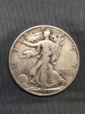 1945 United States Walking Liberty Silver Half Dollar - 90% Silver Coin from Estate