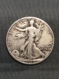 1942 United States Walking Liberty Silver Half Dollar - 90% Silver Coin from Estate