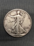 1944 United States Walking Liberty Silver Half Dollar - 90% Silver Coin from Estate