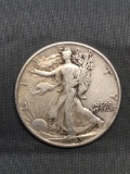 1943 United States Walking Liberty Silver Half Dollar - 90% Silver Coin from Estate