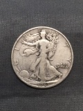 1942-S United States Walking Liberty Silver Half Dollar - 90% Silver Coin from Estate