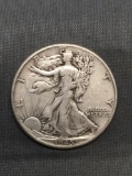 1945 United States Walking Liberty Silver Half Dollar - 90% Silver Coin from Estate