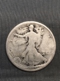 1917 United States Walking Liberty Silver Half Dollar - 90% Silver Coin from Estate