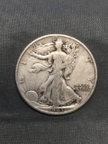 1943 United States Walking Liberty Silver Half Dollar - 90% Silver Coin from Estate