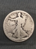 1917 United States Walking Liberty Silver Half Dollar - 90% Silver Coin from Estate