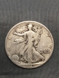 1943-D United States Walking Liberty Silver Half Dollar - 90% Silver Coin from Estate