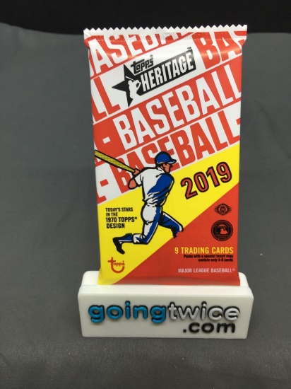 Factory Sealed 2019 Topps HERITAGE MLB Baseball Hobby Set 9 Card Pack