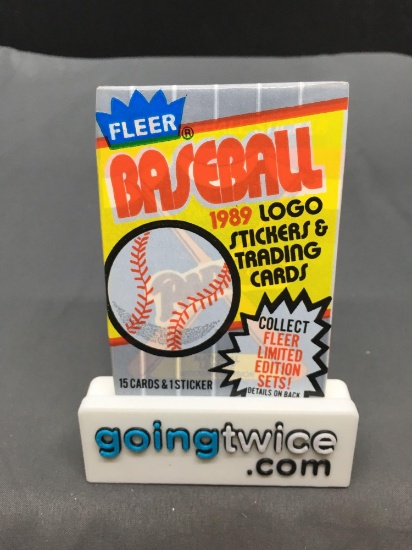 Factory Sealed 1989 FLEER Baseball 15 Card Pack - 1 Sticker