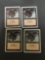 4 Count Lot of Vintage Magic the Gathering Revised DARK RITUAL Trading Cards from Huge Collection