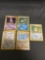 5 Card Lot of Vintage Holofoil Pokemon Trading Cards from Recent Collection Find!