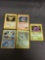 5 Card Lot of Vintage Holofoil Pokemon Trading Cards from Recent Collection Find!
