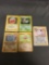 5 Card Lot of Vintage Holofoil Pokemon Trading Cards from Recent Collection Find!