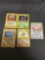 5 Card Lot of Vintage Holofoil Pokemon Trading Cards from Recent Collection Find!