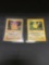 2 Count Lot of Vintage Pokemon PIKACHU Trading Card - Base 2 Set & Jungle