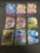 9 Count Lot of Modern Pokemon Holofoil Rare Cards from Huge Box Breaker Collection