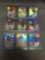 9 Card Lot of REFRACTORS and PRIZMS Baseball Cards from Huge Store Closeout Collection - Stars+