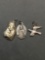 Lot of 3 Sterling Silver Religious Charms Varying Sizes and Styles from Estate