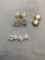 Estate Lot of 3 Pairs of Sterling Silver Earrings w/ Various Gemstones