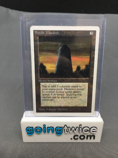Vintage Magic the Gathering Unlimited BASALT MONOLITH Trading Card from Huge Collection