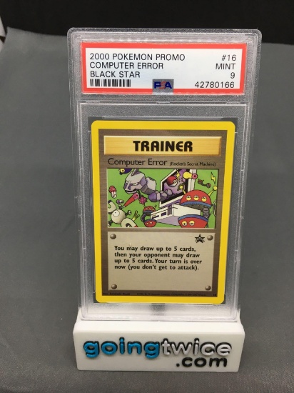 PSA Graded 2000 Pokemon Promo #16 COMPUTER ERROR Black Star Trading Card - MINT 9