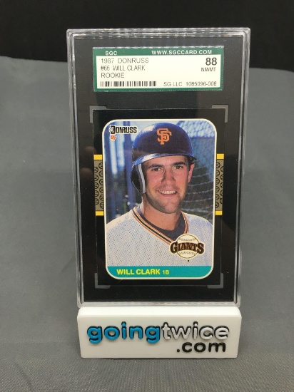 SGC Graded 1987 Donruss #66 WILL CLARK Giants ROOKIE Baseball Card - NM-MT 88