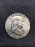 1952-S United States Franklin Silver Half Dollar - 90% Silver Coin from Estate