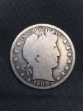 1900 United States Barber Silver Half Dollar - 90% Silver Coin from Estate
