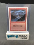 Vintage Magic the Gathering Revised LIGHTNING BOLT Trading Card from Huge Collection