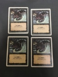4 Count Lot of Vintage Magic the Gathering Revised DARK RITUAL Trading Cards from Huge Collection