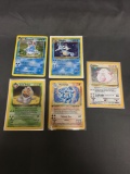 5 Card Lot of Vintage Holofoil Pokemon Trading Cards from Recent Collection Find!