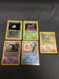 5 Card Lot of Vintage Holofoil Pokemon Trading Cards from Recent Collection Find!