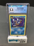 CGC Graded 2000 Pokemon Team Rocket 1st Edition #25 DARK GYARADOS Rare Trading Card - EX+ 5.5