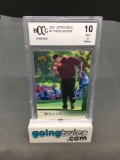 BCCG Graded 2001 Upper Deck #1 TIGER WOODS Golf ROOKIE Card - WOW - 10