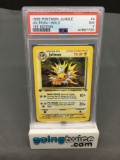 PSA Graded 1999 Pokemon Jungle 1st Edition #4 JOLTEON Holofoil Rare Trading Card - NM 7