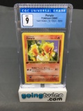 CGC Graded 2000 Pokemon Team Rocket 1st Edition #64 PONYTA Trading Card - MINT 9