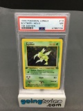 PSA Graded 1999 Pokemon Jungle 1st Edition #10 SCYTHER Holofoil Rare Trading Card - NM 7