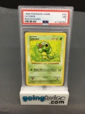 PSA Graded 1999 Pokemon Base Set Shadowless #45 CATERPIE Trading Card - NM 7